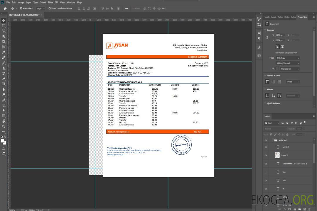 Déclaration de la première Heartland Jusan Bank du Kazakhstan template Déclaration de la première Heartland Jusan Bank du Kazakhstan template